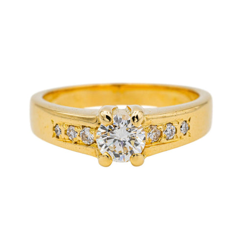Bague 54 Bague Solitaire Or jaune Diamant 58 Facettes 3704300CN