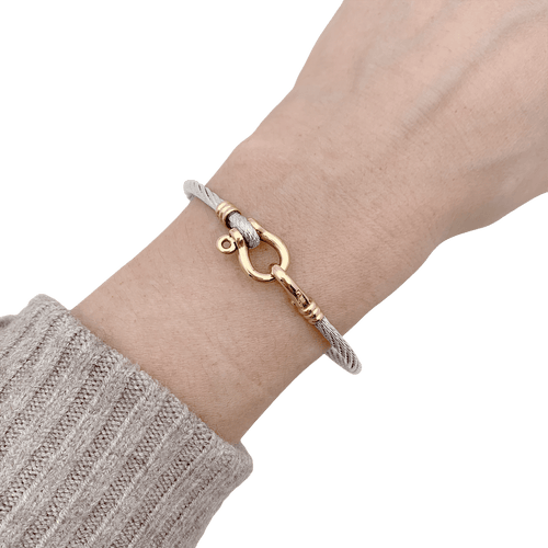 Bracelet Bracelet vintage Fred "Force 10" or et acier. 58 Facettes 34405