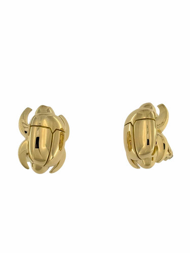Boucles d'oreilles Boucles d'oreilles "Scarabée" en or jaune de Cartier 58 Facettes