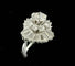 Bague 54 Bague jupe or blanc, diamant de 0,80 carat VS et 4,28 carats d'entourage diamant 58 Facettes