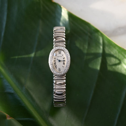 Cartier Baignoire Mini WG Diamonds 58 Facettes