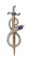 Broche Broche antique en or, diamant et saphir, serpent enroulé autour d'une épée ou d'un poignard 58 Facettes 22297-0136