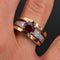 Bague rubis diamants 2 ors