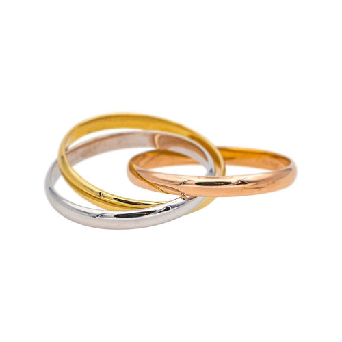 Bague 54 Cartier Bague Trinity Or rose, Or jaune, Or blanc 58 Facettes 4836932CN