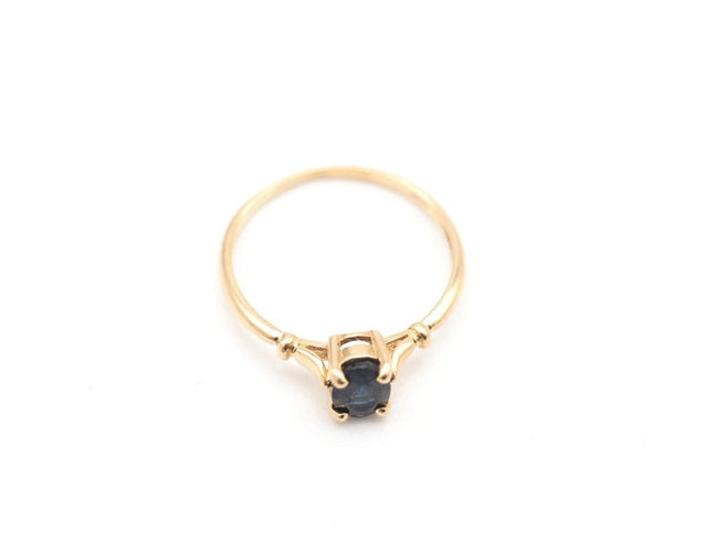 Bague 49 Bague or jaune et saphir 58 Facettes
