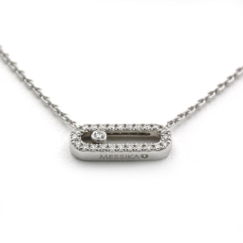Collier Collier Move Uno en or blanc - MESSIKA 58 Facettes 250088R