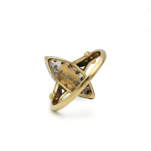Bague 54 Bague marquise or jaune 750 et diamants 58 Facettes 1331