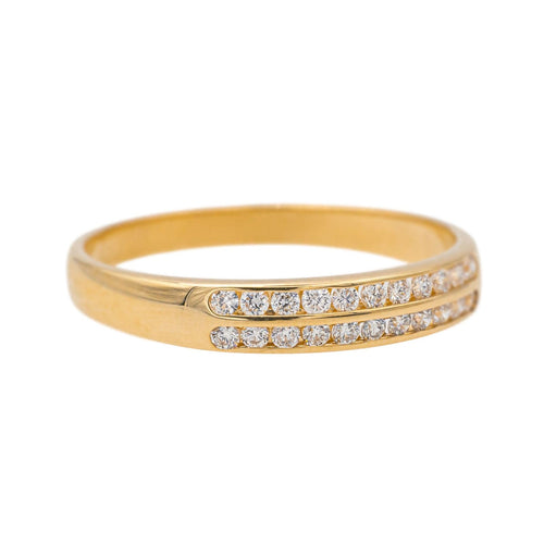 Bague 52 Bague Demi alliance Or jaune Diamant 58 Facettes 4098640RV