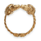 Bracelet Bracelet jonc Zolotas "Têtes de Bélier" en or jaune 18K avec émeraudes, saphirs et rubis – 73,30 g 58 Facettes