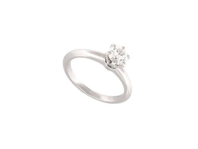 Bague 48 bague TIFFANY & CO setting engagement t48 solitaire diamant 0.43ct platine 58 Facettes 266400