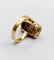 Bague 53.5 Bague cocktail vintage or jaune et scarabée égyptien en pierre dure 58 Facettes A05339