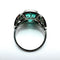 Bague 53 Bague vintage en platine ornée de diamants et d'une émeraude 58 Facettes 50365
