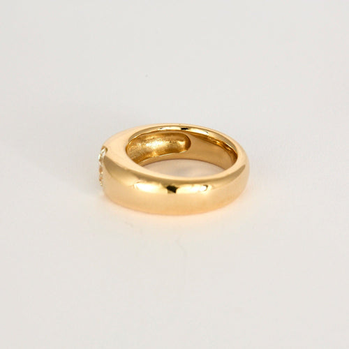 Bague 54 Bague jonc or jaune et diamant 58 Facettes LF16