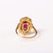 Bague 54 Bague marguerite rhodolite et diamants en or jaune 58 Facettes