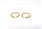 Boucles d'oreilles Créoles torsadées or jaune frise grecque 58 Facettes