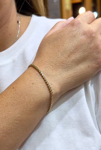 Bracelet Bracelet Tennis or jaune et diamants 58 Facettes