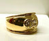 Bague Bague jonc/ bandeau en or jaune 18 carats ornée de 2 diamants 58 Facettes AB430