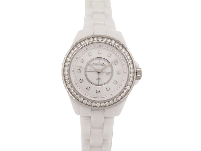 Montre montre CHANEL j12 h6418 33 mm ceramique diamant quartz ceramic 58 Facettes 266663