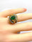 Bague 51.5 Bague en or jaune et platine, émeraude et diamants 58 Facettes AB539