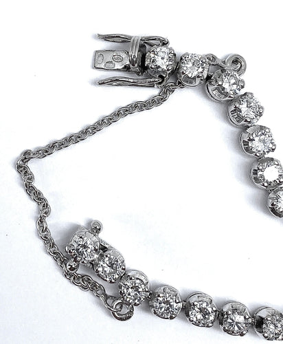 Bracelet Bracelet ligne or blanc serti de 41 diamants 4,10 carats 58 Facettes 421