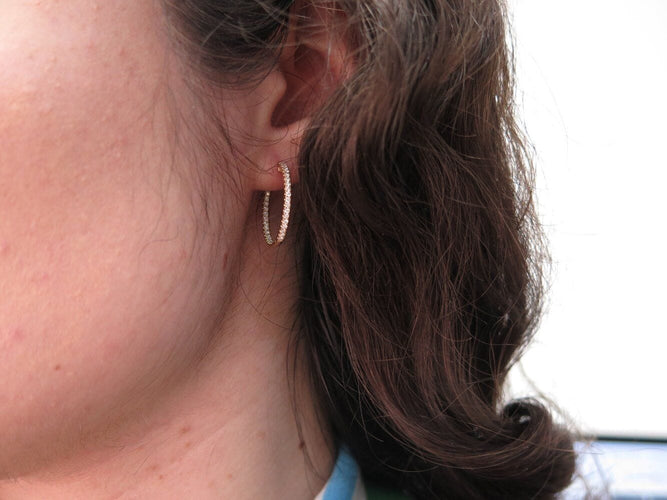 Boucles d'oreilles boucles d'oreilles creoles or 18k & 70 diamants 0.54ct certificat s 58 Facettes 272253