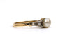 Bague 57 Bague Art Déco or jaune, perle et diamants 58 Facettes B471