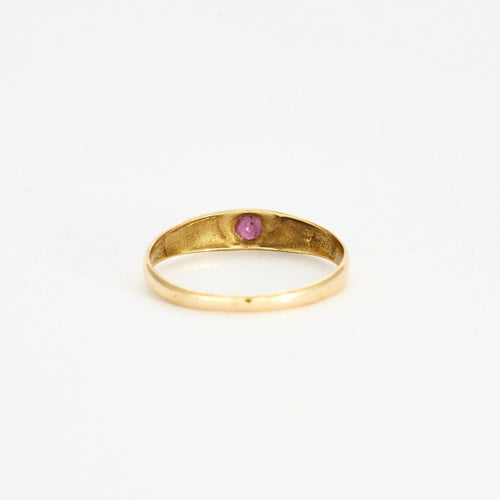 Bague 53 Bague Jonc Anglais Rubis Or Jaune 58 Facettes