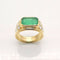 Bague 58 Bague en or jaune, émeraude et diamants 58 Facettes
