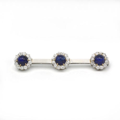 Broche Broche - Or, Platine, Diamants & Saphirs 58 Facettes 250076R