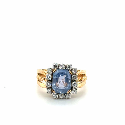 Bague 54 Bague Or jaune Saphir et Diamants 58 Facettes 1044/19