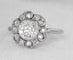 Bague Bague marguerite platine et brillant Art Déco 58 Facettes