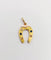 Pendentif Pendentif fer à cheval antique en or 18k pierres bleues et perles 58 Facettes A06218