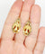 Boucles d'oreilles Dormeuses victoriennes XXL or jaune formant une feuille et un fruit finement ciselés (circa 1900) 58 Facettes A04930