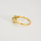 56.5 Bague vintage or jaune diamants émeraude. 58 Facettes