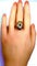 Bague Bague en or jaune 18 carats ,saphir cabochon et diamants 58 Facettes AB232