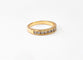 Bague 55 Demi alliance or jaune diamants 58 Facettes Al.Dem.rail.1388