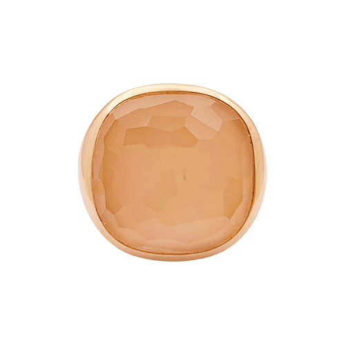 Bague 50 Bague Pomellato "Cipria" en or rose et quartz rose. 58 Facettes 34651