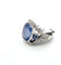 Bague Superbe bague en or blanc massif 18 carats avec saphir naturel et diamants 58 Facettes