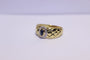 Bague 57 Bague en or Saphir et oxydes de zirconium 58 Facettes