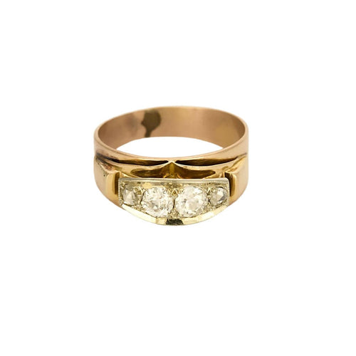 Bague 54.5 Bague en Or rose et or gris, diamants 58 Facettes CAN1339