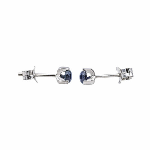 Boucles d'oreilles Boucles d'oreilles Puces Or blanc Saphir 58 Facettes 3089100CN