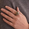 Bague 56 Bague Dôme Diamants Email 58 Facettes LMB-51