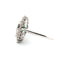 Bague 61 Bague en or blanc avec émeraude centrale et diamants environnants 58 Facettes