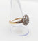 Bague cible antique or 18k diamants taille roses (circa 1920) 58 Facettes A06337