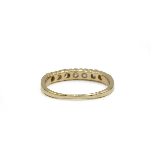 Bague 50 Demi-Alliance - Or jaune & Diamants 58 Facettes 250430R