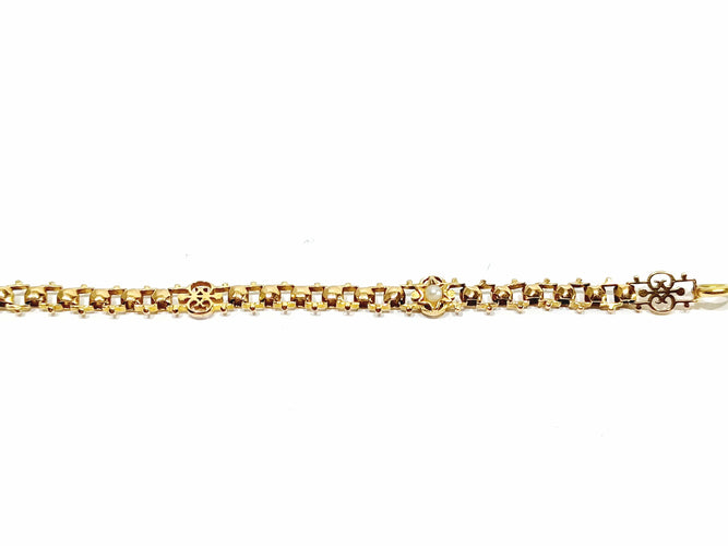 Bracelet Bracelet en or rose et perles 58 Facettes