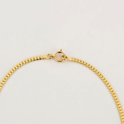 Collier Collier or jaune maille cobra saphir jaune 58 Facettes LP1080