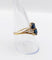 Bague vintage toi et moi or jaune 18k saphirs et diamants
