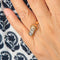 Bague 55.5 Bague or rose, platine, diamants 58 Facettes P6L2