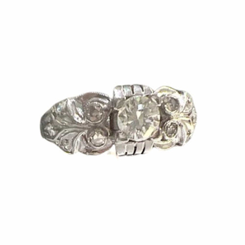 Bague BAGUE ART DÉCO en PLATINE 950 avec DIAMANTS 58 Facettes Q940A(898)